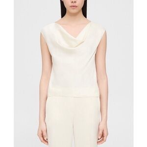 THEORY 
Cowl Neck Top in Crushed Satin